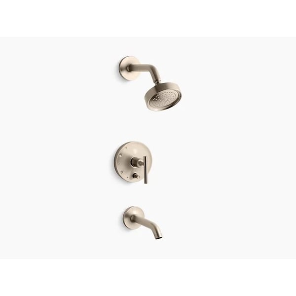 Kohler Purist(R) Rite-Temp(R) Pressure-Balancing Bath And Shower Faucet Trim With Push-Button Diverter And Lever Handle, Valve Not Included T14420-4-BV - main